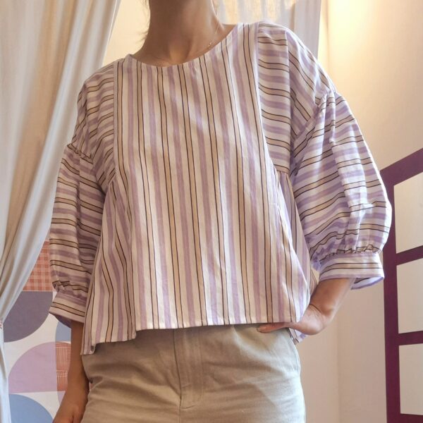 blusa donna cotone upcycling