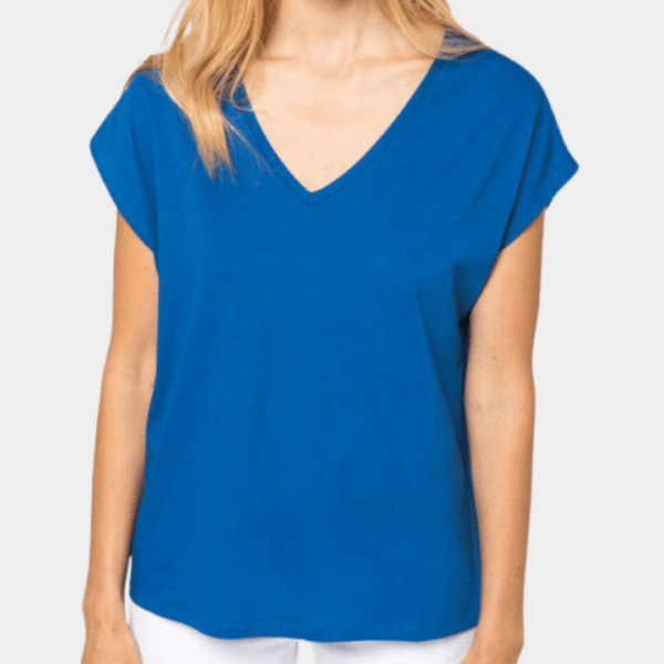 t-shirt donna over scollo a v